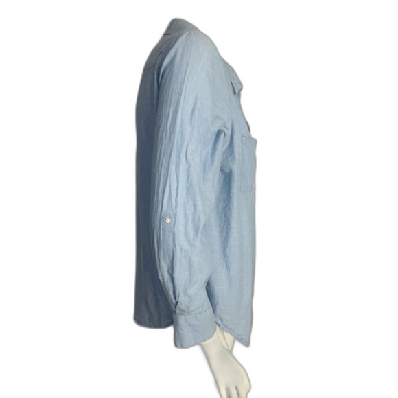 Joie Blue Chambray Button Up Blouse Women's Size M - Picture 3 of 6